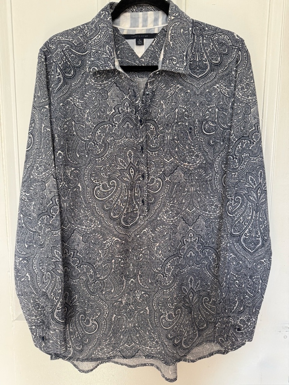 Tommy Hilfiger Paisley Quarter Button Down Shirt - XL